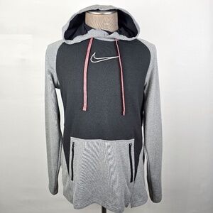 Nike Men's Large Therma- FIT Pullover Training Hoodie (Black/Grey) DD2112-010